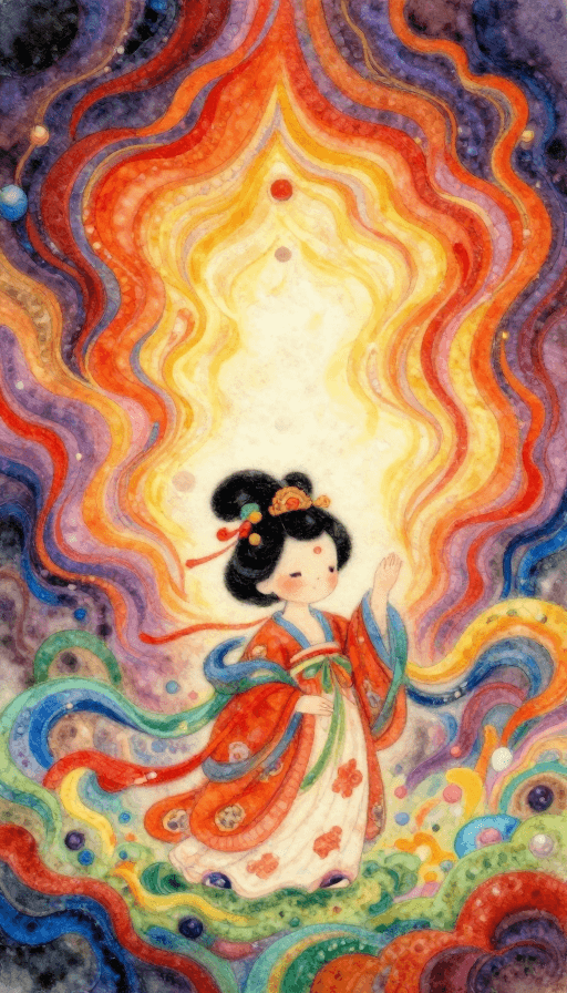中国元素素材：唐风剪影：水墨情韵，几米式梦境插画