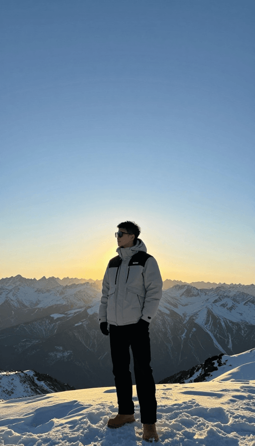 旅行记录素材：拉基雪山日出：帅哥的壮丽晨景