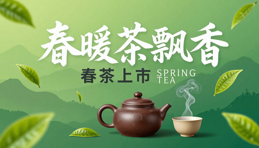 现代平面设计素材：春茶飘香：传统韵味与现代设计的完美融合