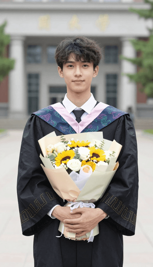 青年男性素材：博士庆贺：青春与学术的绽放