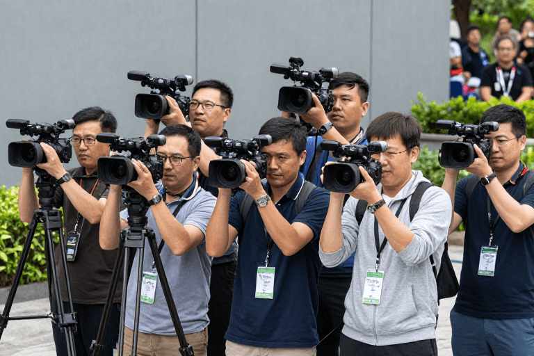 专业摄影素材：新闻现场实拍：专业记者与摄影师动态抓拍瞬间