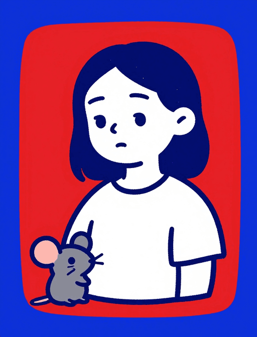 萌系卡通素材：拉斐尔自画像卡通风：垃圾摇滚涂鸦中的萌趣呆鼠