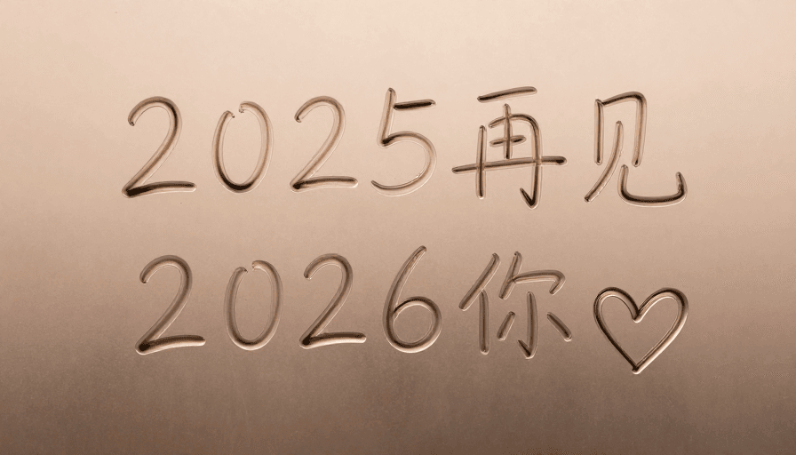 暖橙色调素材：2025告别2026：暖橙雾气中的时光寄语