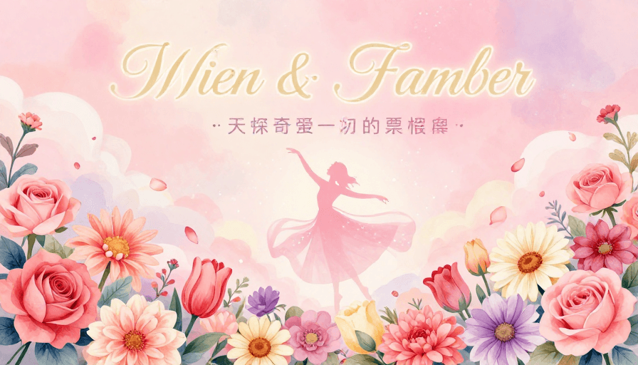 文字排版素材：梦幻春日：柔美插画女性剪影与繁花绽放