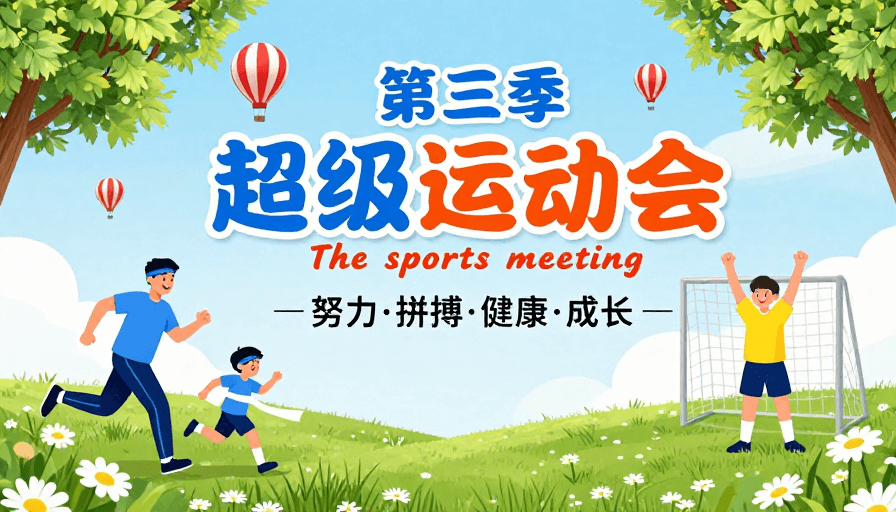 秋季运动会素材：第三届超级运动会：活力童真，健康成长