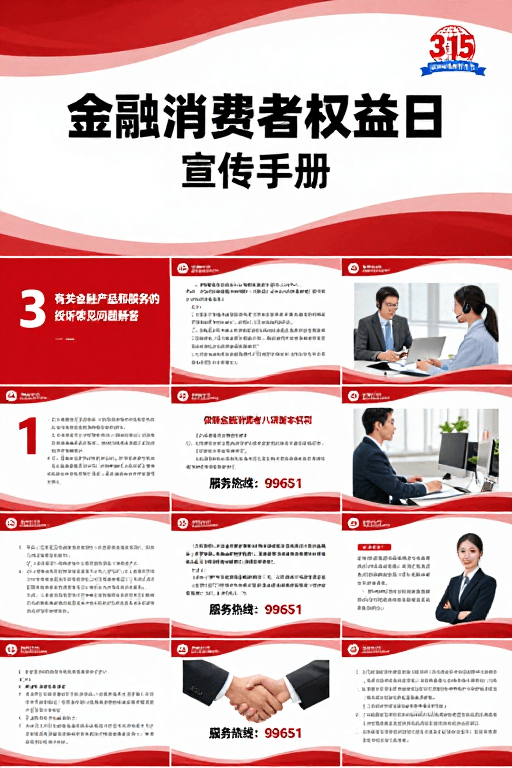 专业设计素材：金融消费者权益日宣传手册：红白主色调专业设计