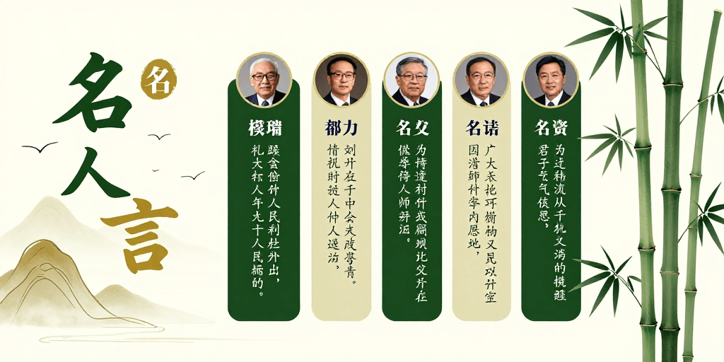 校园文化素材：东方韵致·科学精神：墨绿金辉的名人语录海报