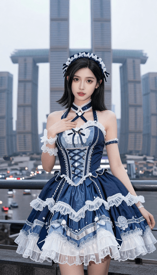战斗天使素材：阿丽塔沉醉魔都重庆夜景