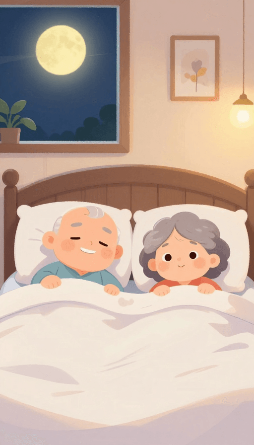 温馨卧室素材：温馨睡眠：老人补气血的养生秘诀