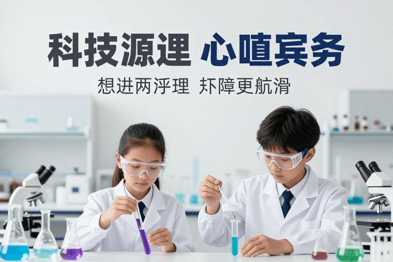 实验室场景素材：现代实验室青春实验：科学探索海报