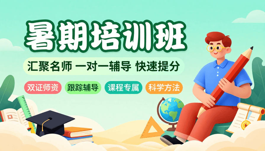 暑期培训素材：名师暑期班：快速提分 一对一辅导