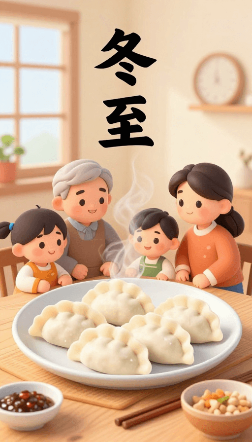 3D动画素材：冬至团圆夜：3D动画中的温馨饺子之家