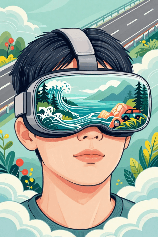 虚拟现实素材：未来视界：VR眼中的自然与科技交响
