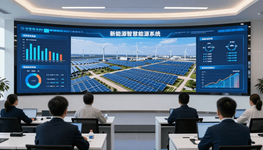 智慧城市素材：现代控制中心新能源智慧能源系统实时监控