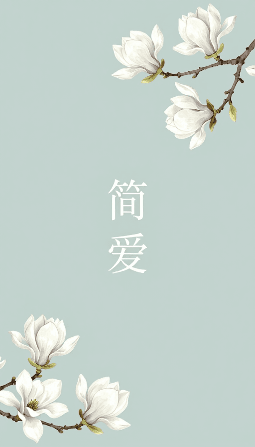 品牌背景素材：简爱·白玉兰：东方极简水墨意境