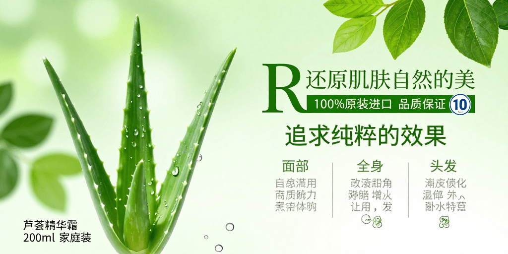 产品摄影素材：自然美学芦荟产品展示