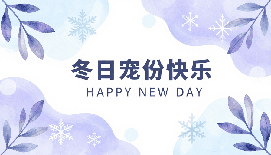 轻奢设计素材：淡雅冬日：宁静温暖插画海报风