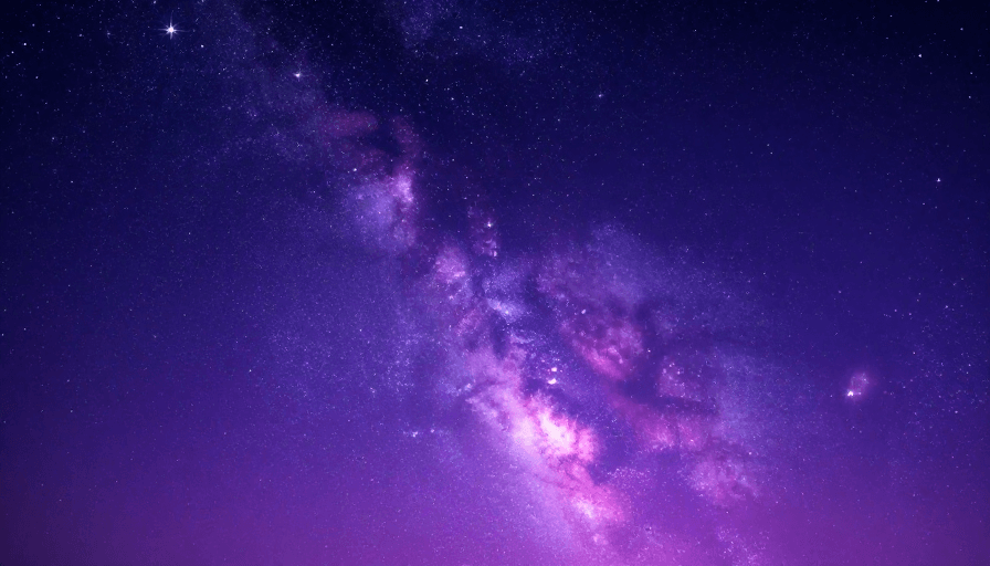 无文字设计素材：梦幻紫罗兰宇宙星空：科技浪漫交织的深邃夜空