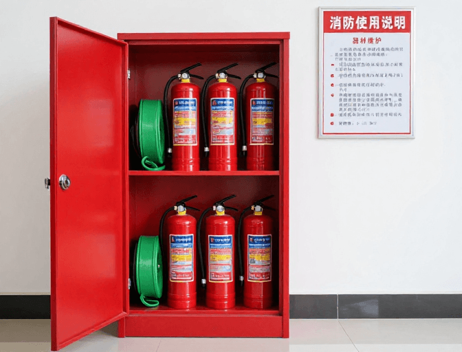 场景实拍素材：专业消防设施展示：高清摄影呈现安全细节