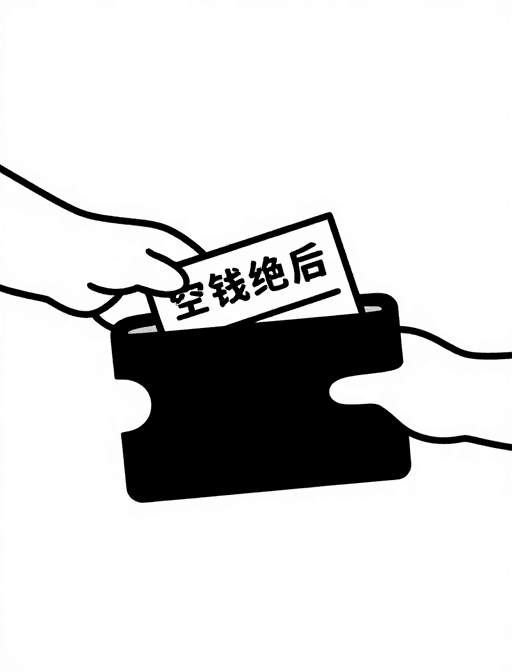 广告素材素材：空钱包警示：美式极简风设计