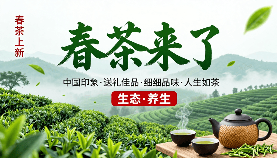 生态养生素材：春茶来了：东方雅韵·生态养生新选择