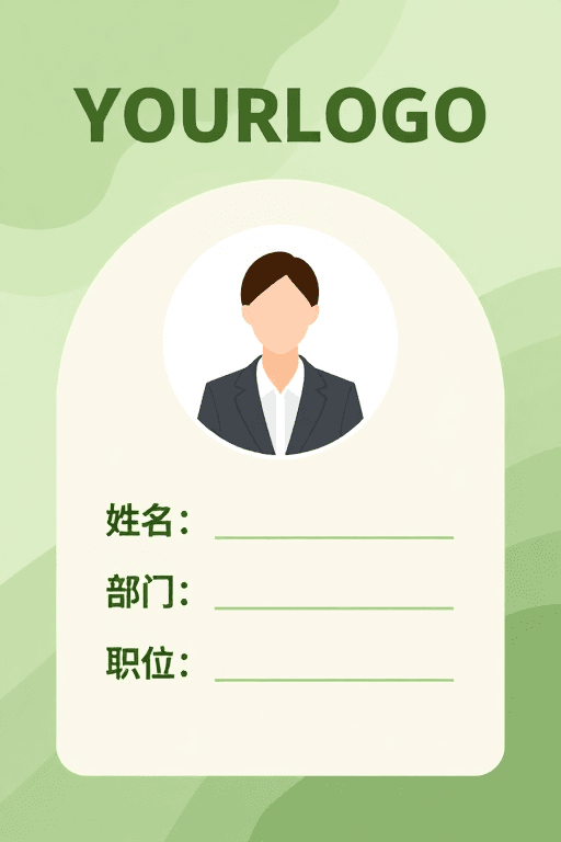 简洁排版素材：清新简约商务风职业头像卡片设计