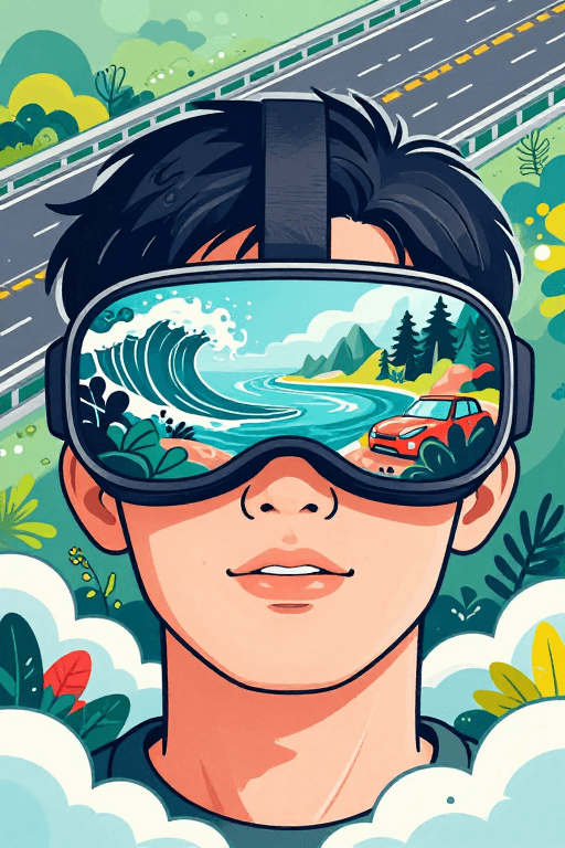 未来视界：VR眼镜中的自然与科技交响