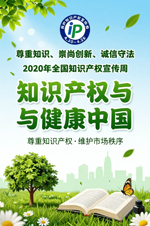视觉焦点设计素材：绿色生态·知识产权宣传周：创新与诚信共生