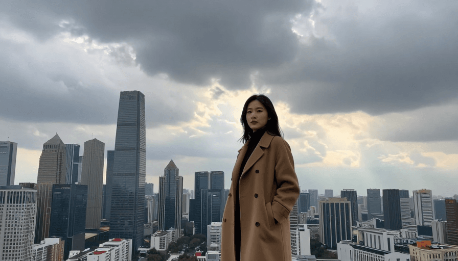 城市人文素材：乌云下的都市希望：中国女视角的现代繁华