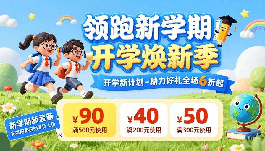 校园氛围素材：活力童趣 领跑新学期