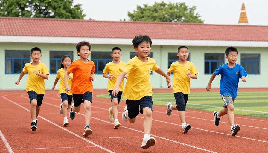 校园生活素材：活力童年：校园运动会欢乐瞬间