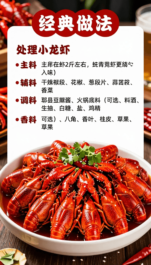 夏日聚餐素材：夏夜必备：麻辣小龙虾的美味诱惑