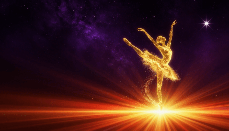 梦幻风格素材：星尘芭蕾：宇宙舞台梦幻奢华聚光