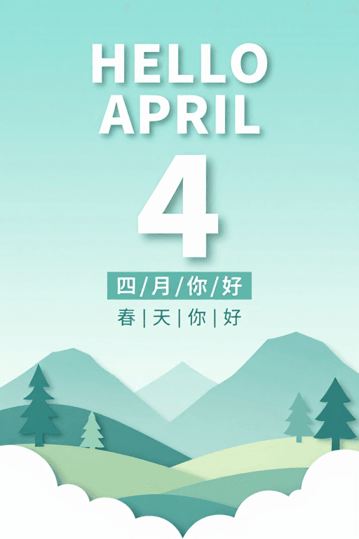 清新氛围素材：春日清新海报：极简主义春季问候设计
