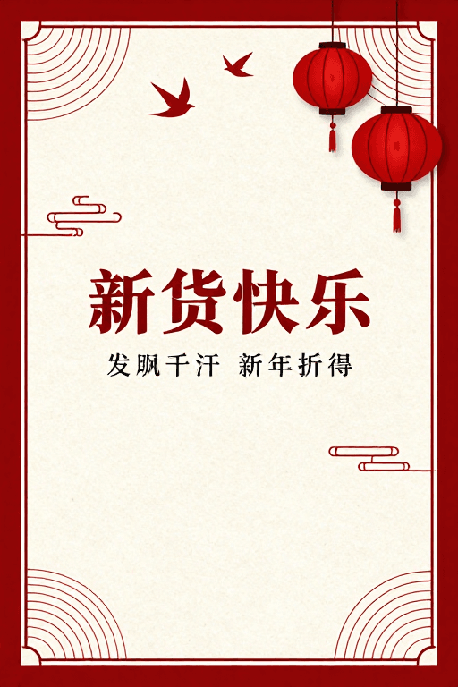 红色海报素材：典雅中式红色海报：传统韵味与现代设计融合