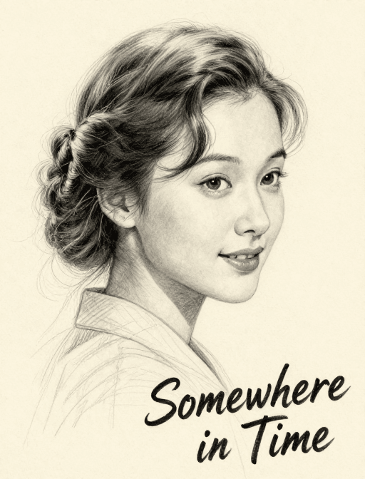 铅笔素描素材：时光倒流七十年：中国少女铅笔素描封面