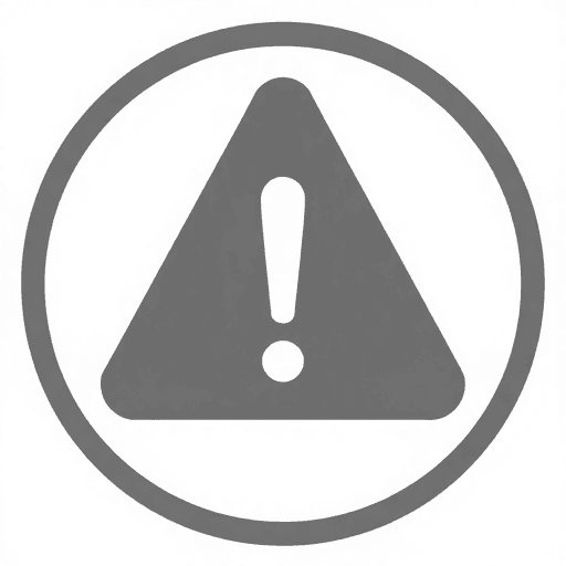 界面元素素材：高清安全警示图标：灰色三角形与感叹号