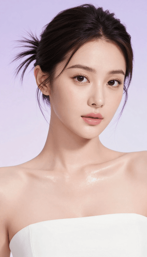 微距摄影素材：高级幼态医美模特：明星代言风超写实人像摄影