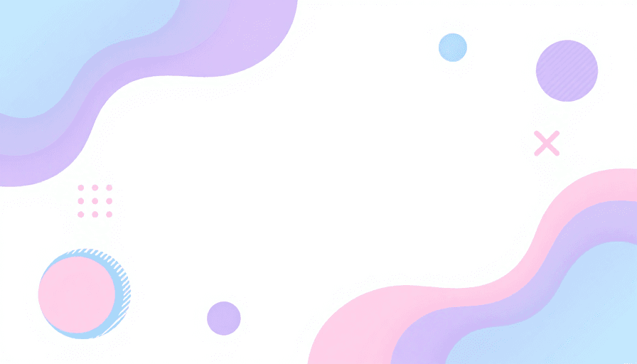 现代孟菲斯风格：柔梦幻彩几何留白背景