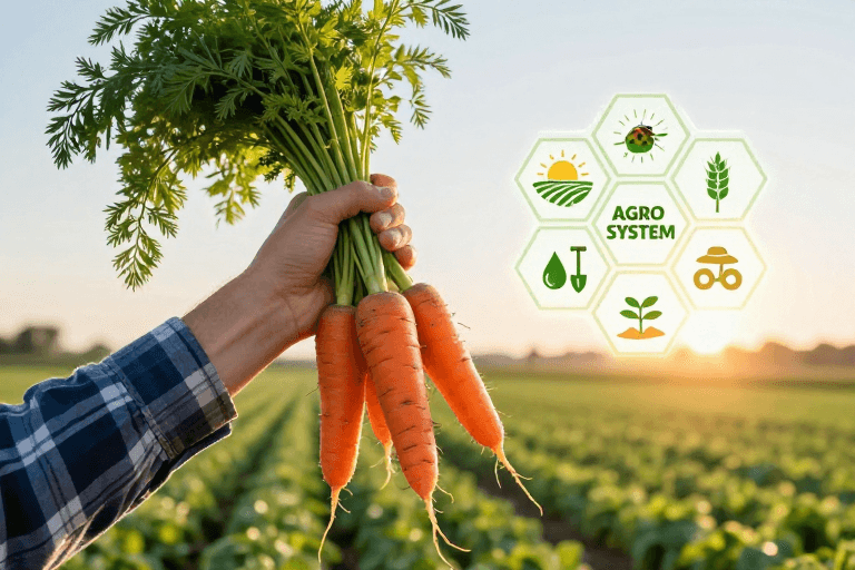 AGRO SYSTEM素材：科技赋能自然：新鲜胡萝卜点亮可持续农业