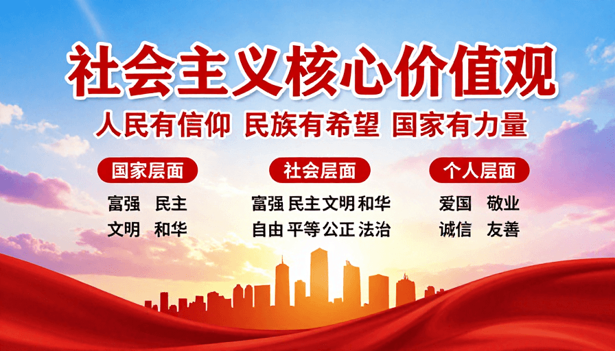 现代海报素材：社会主义核心价值观现代艺术海报设计