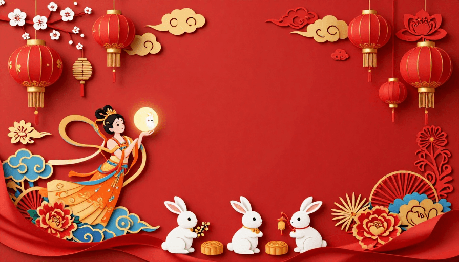 春节主题素材：喜庆中国风春节剪纸背景设计