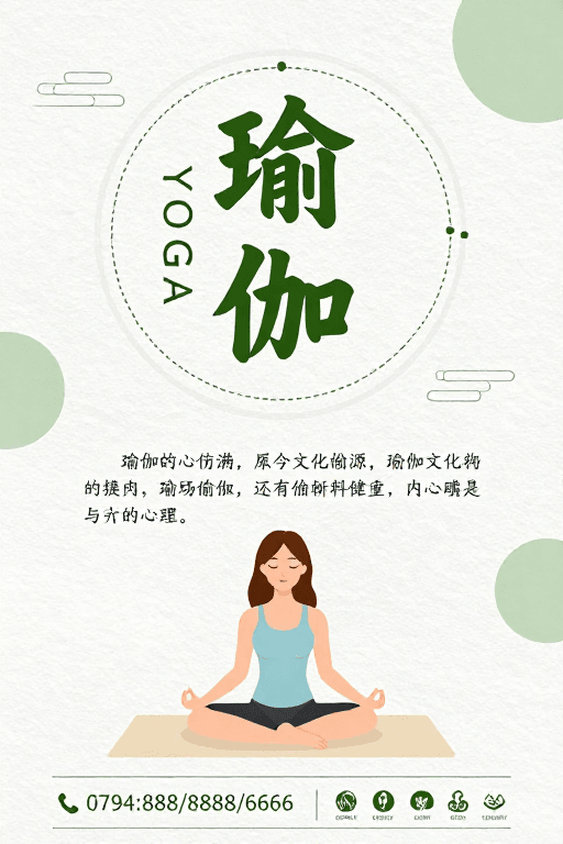 品牌广告素材：禅意瑜伽：简约清新自然生活美学