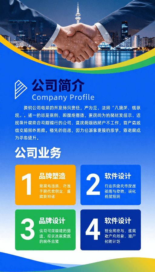 商务科技素材：深蓝商务科技感企业宣传海报