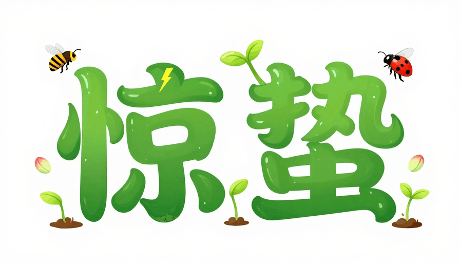 绿色生态素材：惊蛰生机：绿色生态手绘艺术字设计