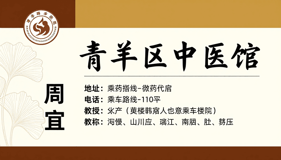 中医医院素材：青羊区中医馆专业宣传海报：传统与现代融合