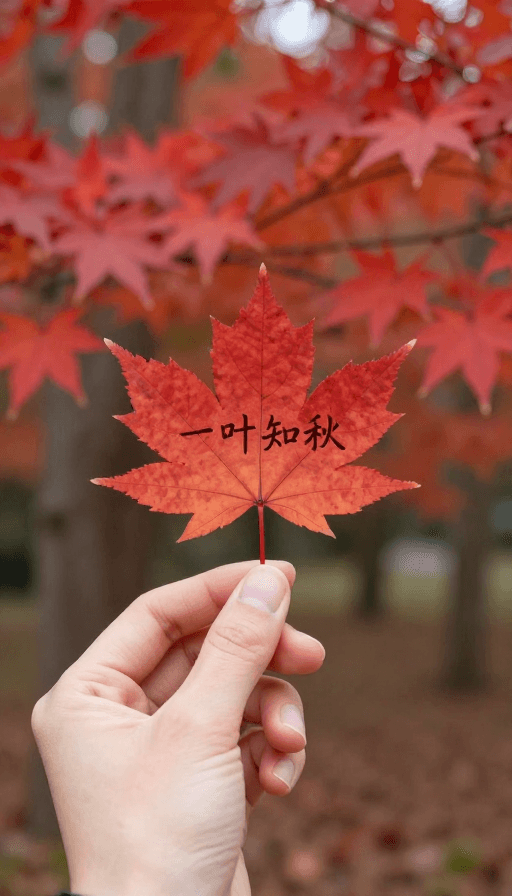 秋季素材：秋日红枫手记：一叶知秋的唯美瞬间