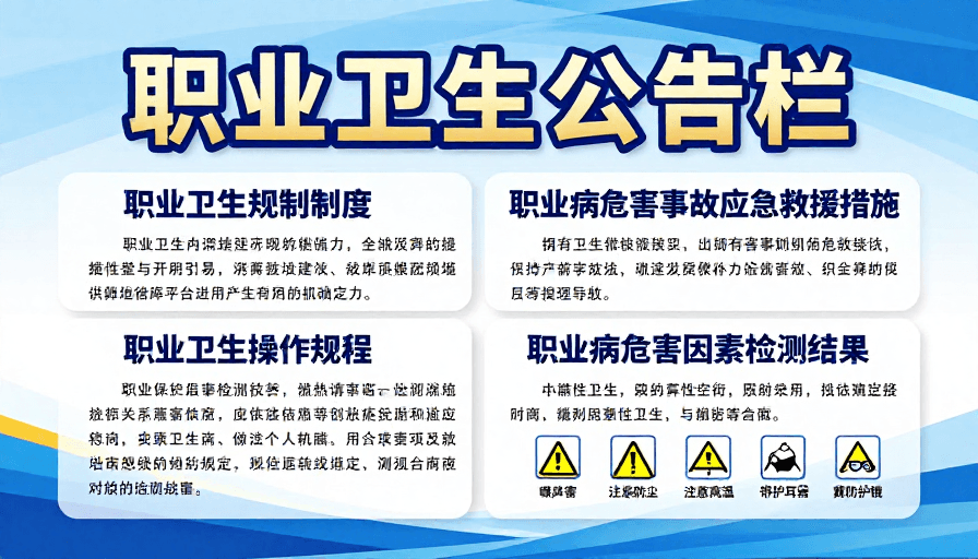 科技风格素材：现代职业卫生公告栏专业设计