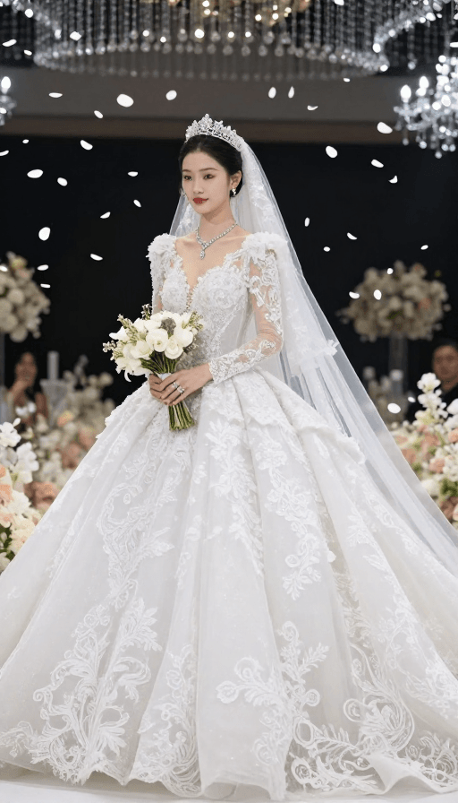 人像摄影素材：浪漫奢华：中国新娘婚礼瞬间