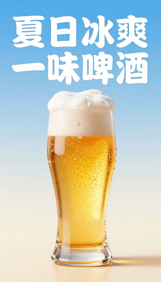 Octane渲染素材：夏日冰爽：Octane三维大师级啤酒海报背景